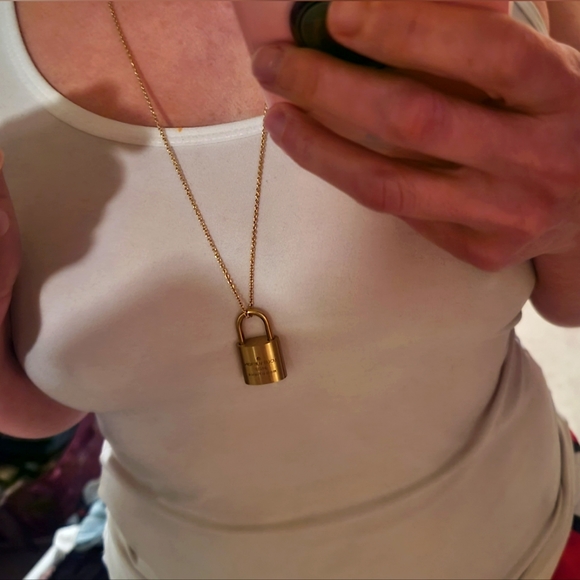 LV lock necklace #318 (no key)
